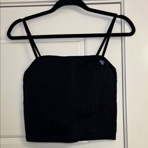 Elegant Black Strappy Crop Top